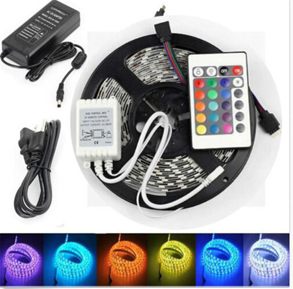 2018 Led Strips Light 2X Waterproof RGB 2M 5M Waterproof LED,5-6 feet Flexible Strip 12V outdoor Ribbon Waterproof