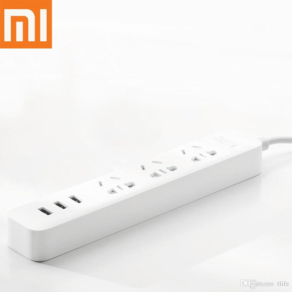 Original Xiaomi Adapter 3 USB Charging Ports Smart Adaptation Mini Power Strip 3 Socket 100 - 240V for Smart Phone Tablet PC Computer TB