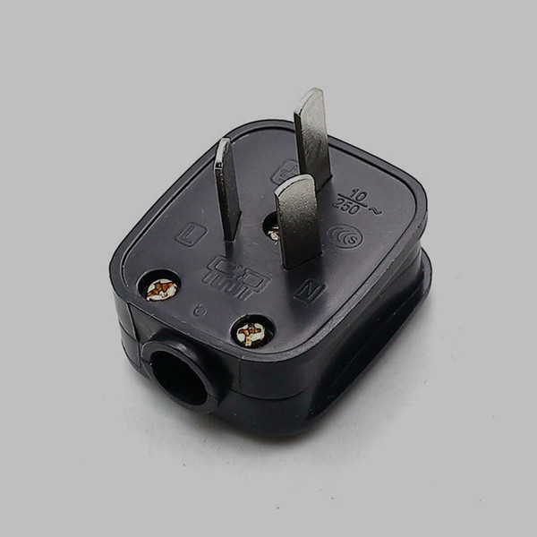 3 Pins Power Plug Adapter 2 Pins Power Plug Outlet Black White 10A Power Plugs Converter DIY Triangle Flat Plug Adapter with Terminals