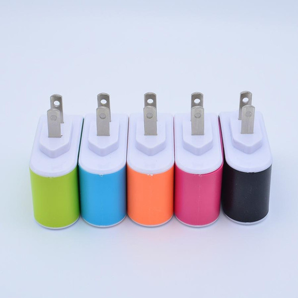 Light Emitting 3U Charging Head 1A/2A 3USB Mobile Phone Charger Charging Head Head More Than USB Travel Charger Free Shipping