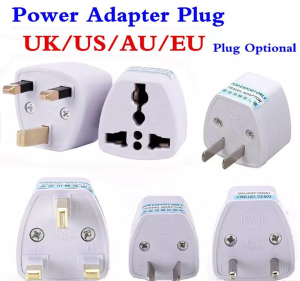 Universal Travel Adapter EU US AU to UK AC Travel Power Plug Charger Adapter Converter 250V 10A Socket Converter White