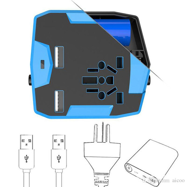 Universal Travel Power Adapter Worldwide All in One Dual USB Charging Include Car Charger Fast Charing with Retail Package