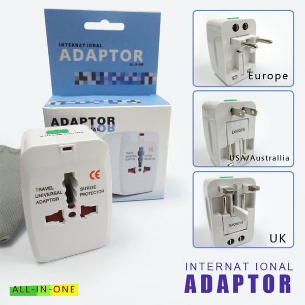 All in One Universal International Plug Adapter World Travel AC Power Charger Adaptor with AU US UK EU converter Plug