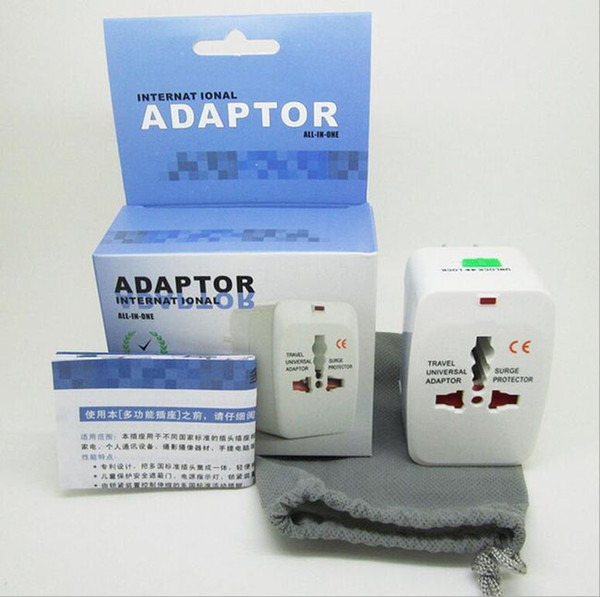 Newest All in One Universal International Plug Adapter World Travel Adaptor AC Power Charger Adaptor with AU US UK EU Plug