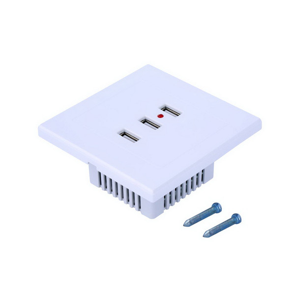 Home Useful 3 Port USB Smart Power Charger Socket 220V To 5V For Cell Phone PC Brand New