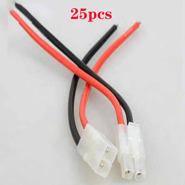 25PCS Battery Plug Wire Big Tamiya Male Female Connector with Line Cable for Lithium Battery RC Model Aircraft Airplane Parts