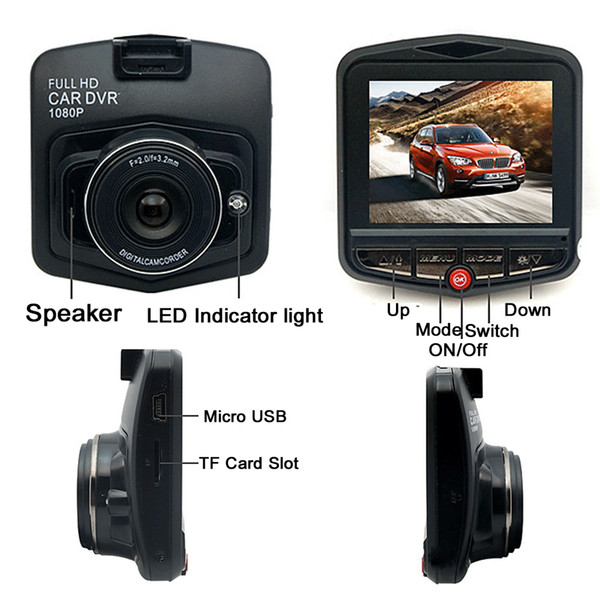 HD Car DVR Camera Audio Recorder Night Vision Mini Cameras Dash Cam G-Sensor Lot Car Camera Without TF card