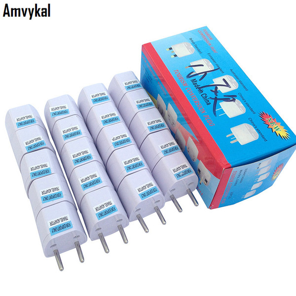 Amvykal Universal Europe Travel AC Power Electrical Plug Socket UK/US/AU To EU Plug Adapter Converter 50 Pcs/lot