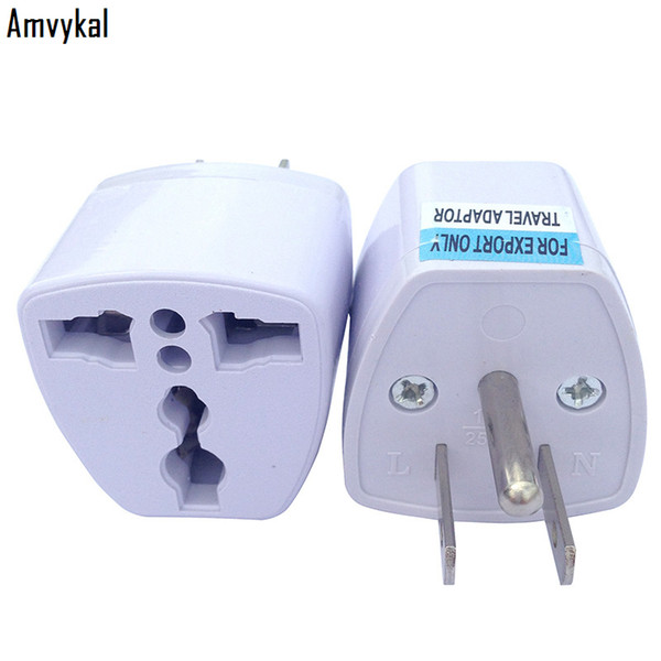 Amvykal Top Quality Universal UK AU EU To US Plug Adapter America AC Power Travel Charger Converter Electrical Plug Adaptor