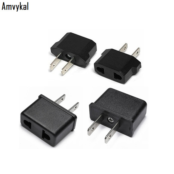 Amvykal International Universal 2 Pins EU To US Plug Adapter Converter America USA Travel AC Power Electrical Plug Adaptor Outlet