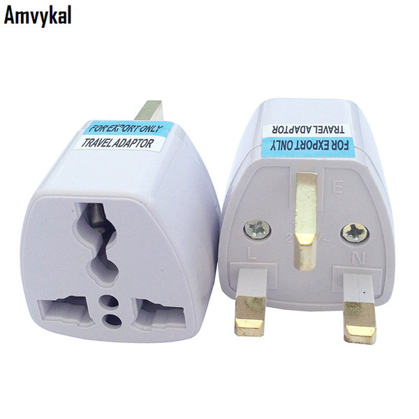 Amvykal High Quality Universal AC Power Electrical Plug Adaptor GB England Travel Charger Converter AU EU US To UK Plug Adapter