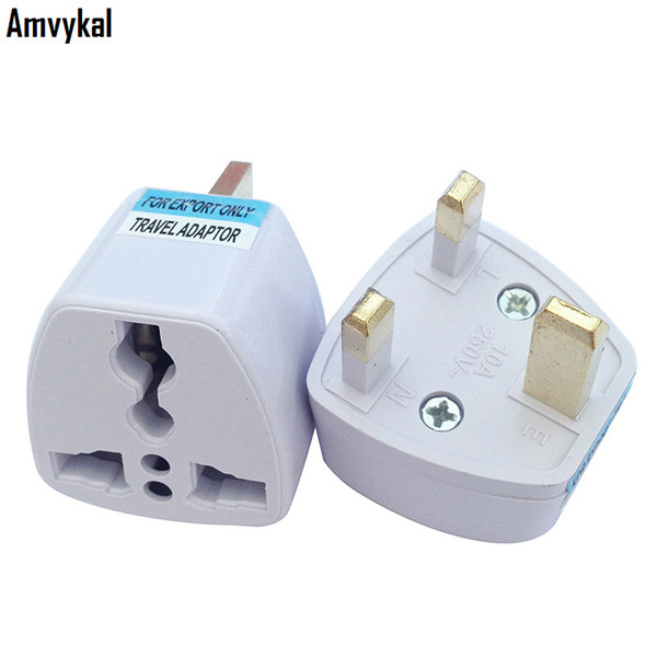 Amvykal Europe Universal AC Power Electrical Plug Adaptor AU EU US To UK Plug Adapter UK GB England Travel Charger Converter