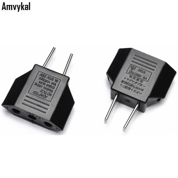 Amvykal High Quality Universal EU To US Plug Adapter USA Travel Charger Electrical Plug Adaptor 2 Pins Converter Socket