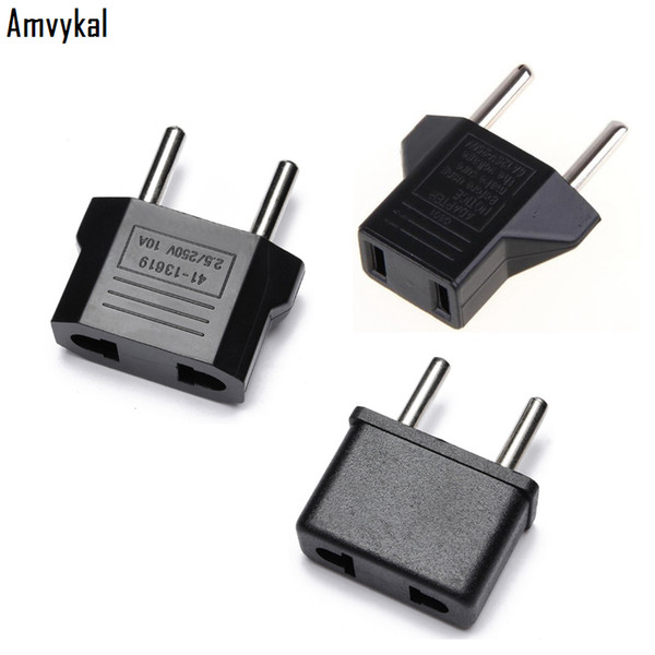 Amvykal High Quality USA US To EU Plug Adapter Travel Charger Adaptador Converter Universal AC Power Electrical Plug Socket