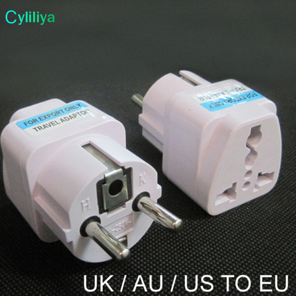 Universal 2 Pin AC Power Electrical Plug Adaptor Converter Travel Power Charger UK/US/AU To EU Plug Adapter Socket