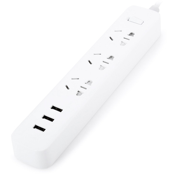 Original Xiaomi Smart Adaptation 3 USB 3.1A Power Strip with 3 Standard Sockets for Smart Phone Tablet PC Computer