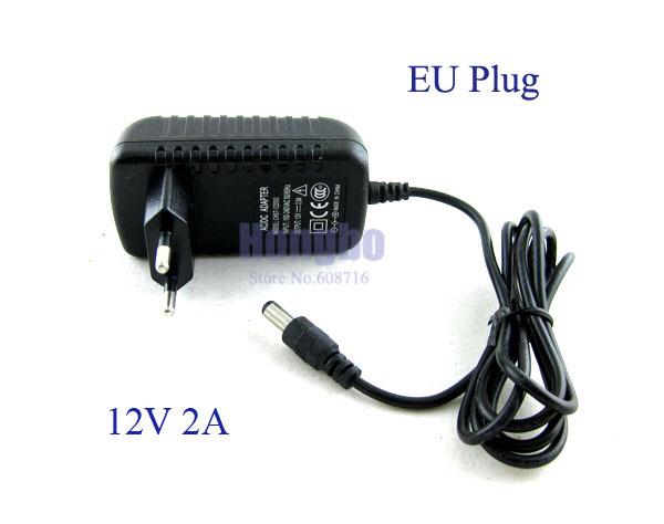 AC 100-240V to DC 12V 2A Power Adapter Supply Charger For LED Strips Light EU Plug Free Shipping