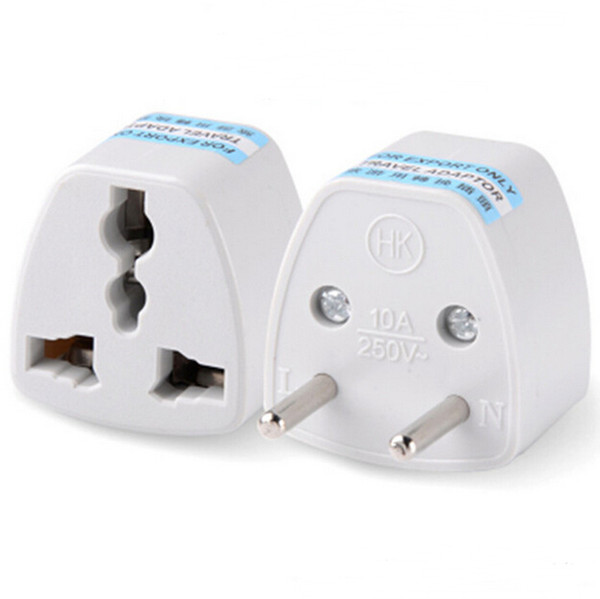 Universal UK US AU CN to EU Adapter Euro Travel Charger Adapter AC Power Plug Converter Free DHL