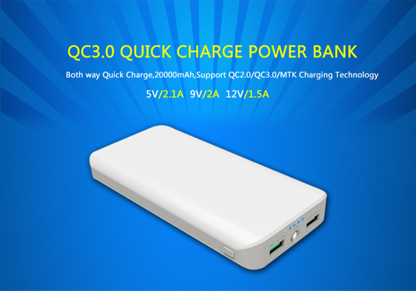 Custom logo printing ultra slim power bank dual Port USB Power Bank QC3.0 For iPhone