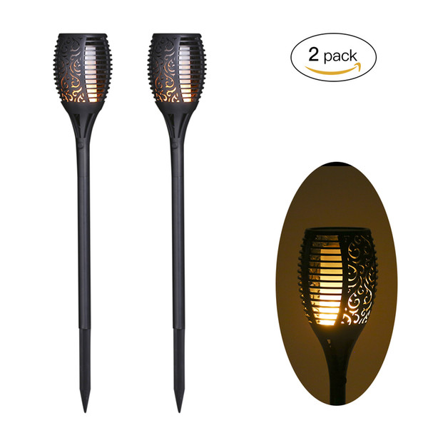 KYFL01-1,2pcs New LED Solar Flame Flickering Lamp Torch Light Flicker Solar Powered Waterproof Decorative Lamp For Garden Path Lawn Lamp