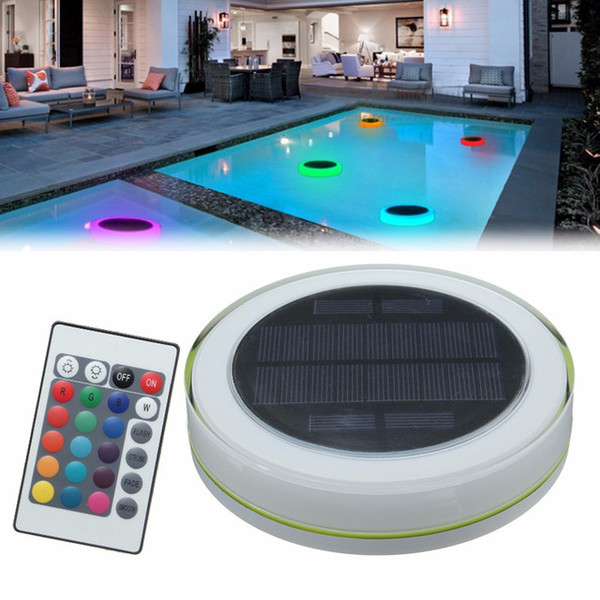 KYLC01,RGB LED Unde rwater Light Solar Power Pond Swimming Pool Floating Waterproof LED Outdoor Light with Remote Control New