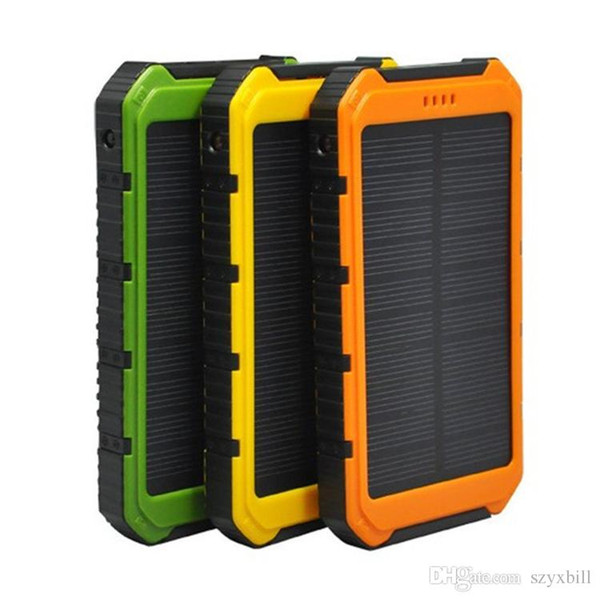 Portable Solar charging treasure solar mobile power series with camping lamp compass Waterproof Outdoor Solar Battery