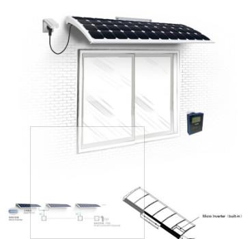 hanergysolar window micro inverter power,Military grade quality Flexible mono solar panel 1/2 weight of normal solar home system on-off grid