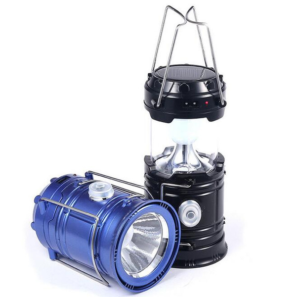 Solar lamps new Style Portable Outdoor LED Camping Lantern Solar lights Collapsible Light Outdoor Camping Hiking Super Bright led IN stock