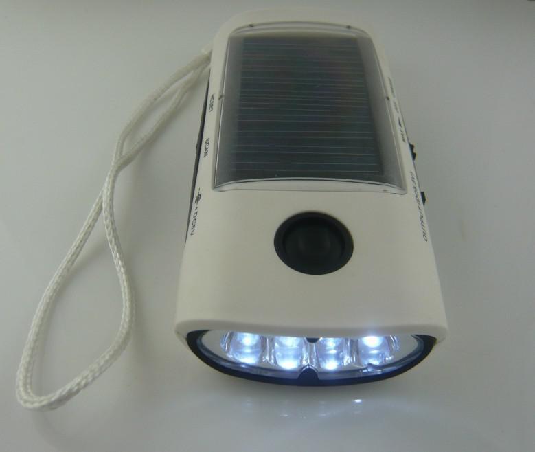 A large number of low-cost promotion with a flashlight radio function solar charger mobile power