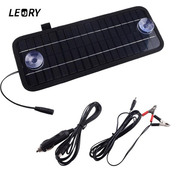 LEORY Hot 12V 4.5W Solar Panel Portable Monocrystalline Solar Charger Module For Car Automobile Boat Rechargeable Power Battery