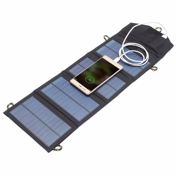 Freeshipping 5V 7W Folding Solar Power Panel USB Travel Camping Portable Battery Charger For Cellphone MP3 Tablet Phone Power Bank