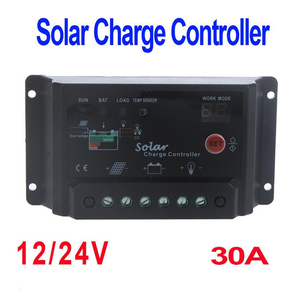 30A 12/24V Solar Panel Battery Charge Controller Regulator Light