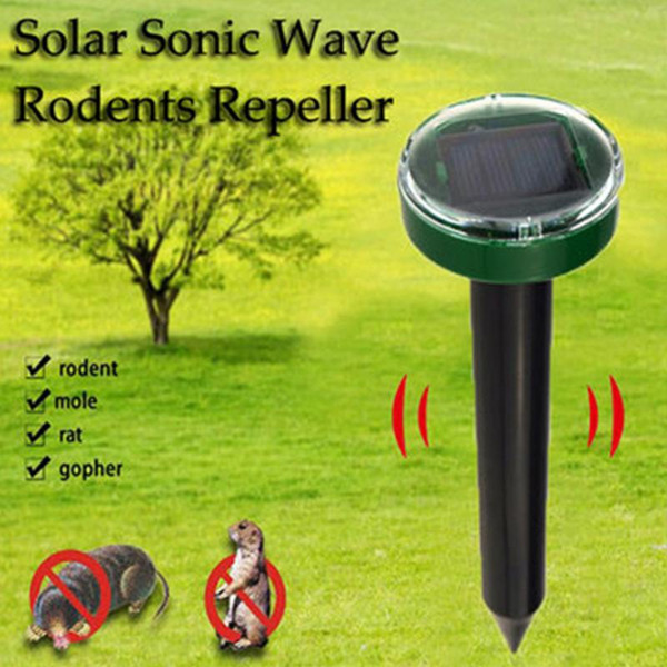 Hot Tech Animal Repeller Solar Powered Eco-Friendly Ultrasonic Expulsion Device Mole Snake Mouse Expeller Pest Reject Control