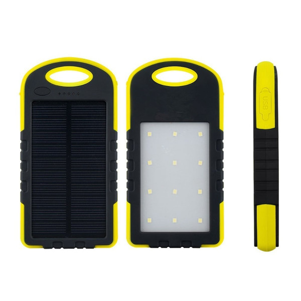 8000mAh Solar Charger Solar Power Bank Waterproof Solar Panel Battery Chargers with LED Camping flashlight ourdoor lamp