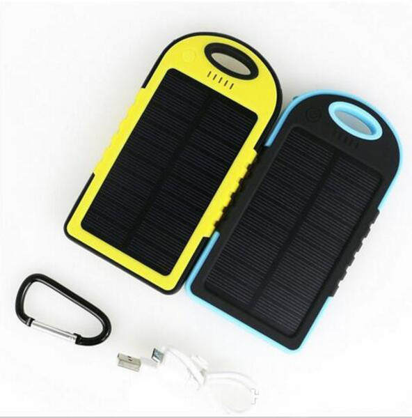 Solar Charger 5000mAh External Battery Pack For Cellphone iPhone 4 4s 5 5S 5C iPad iPod Samsung Portable Power Bank