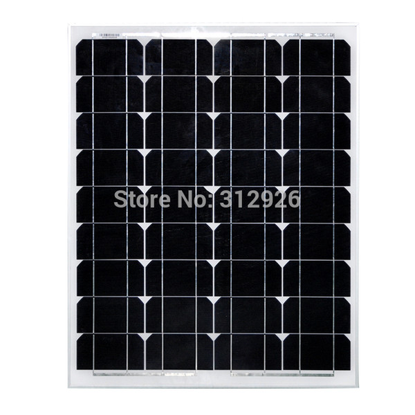 50w 17V Monocrystal Solar Panel Charge 12V Battery 50 watt solar panels TUV CE