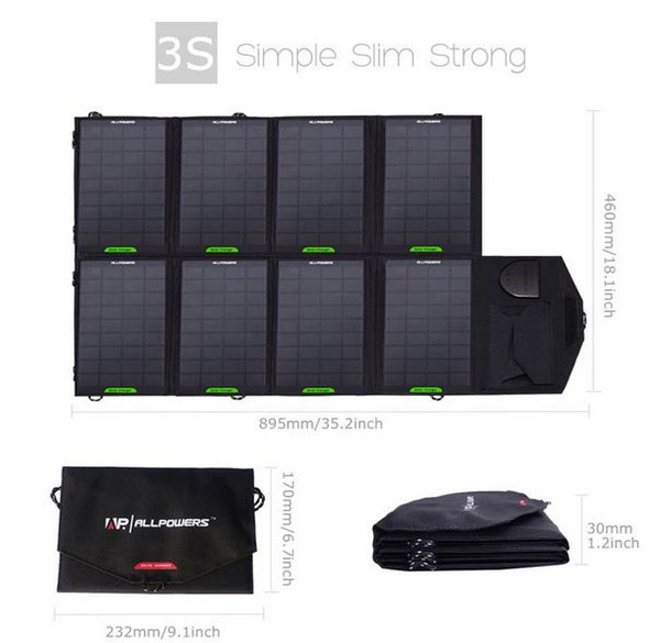 Outdoor portable solar battery charging treasure,18V 28W Foldable Solar Laptop widely use phone,Ipad,