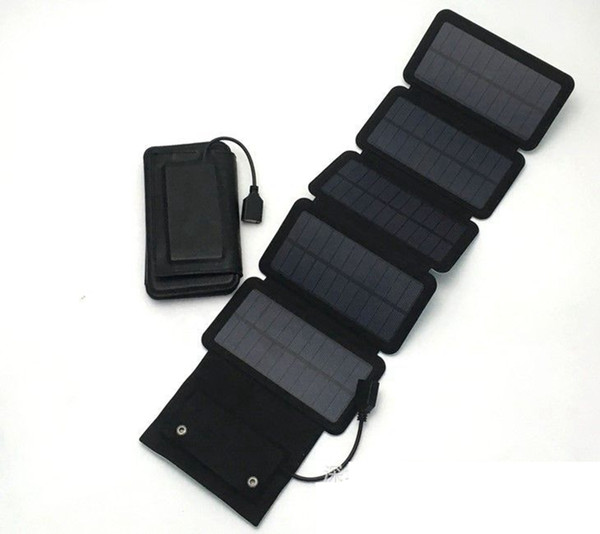 1.5W*5=7.5W 5V/1.2A solar charging folding bag outdoor solar panel mobile emergency mobile power charger