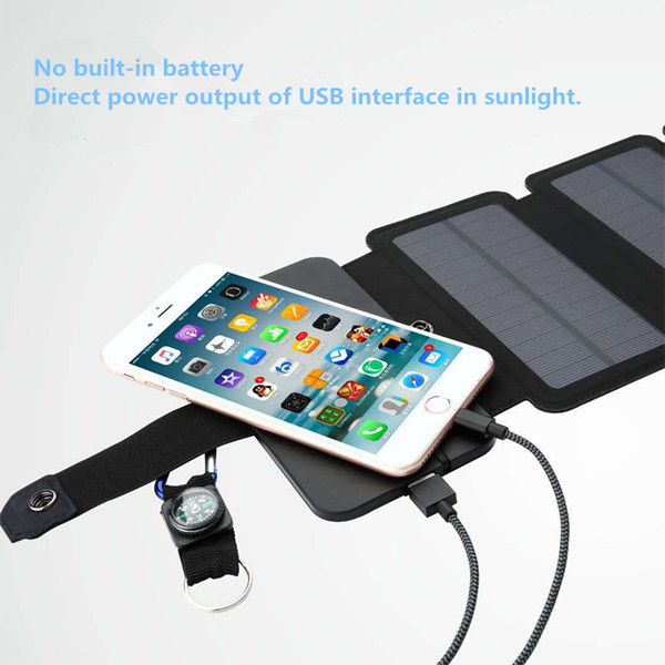 10W sunpower solar charger Direct charge Battery Folded Solar panels Power Bank Removable Solar Charger Case for Electronic products