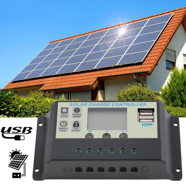 10A 12V 24V Solar Panels Battery Charge Controller 10Amps Lamp Regulator Suitable for Small Solar Energy System Battery Hot Sale