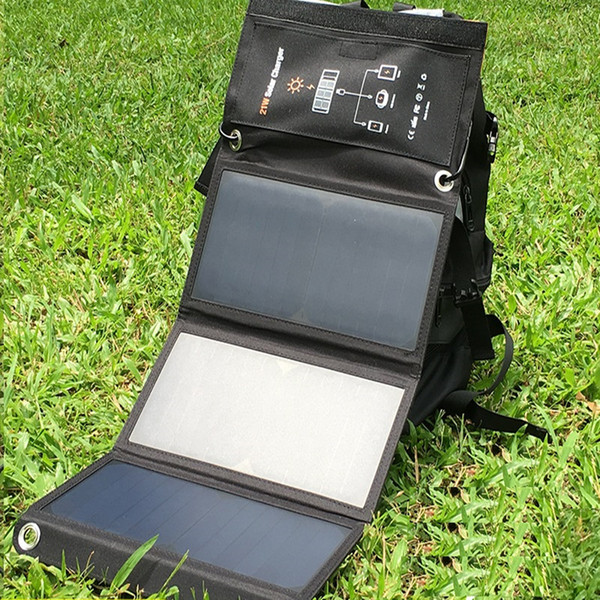 KY-21W-1, Foldable Solar Charger with Dual USB Port Portable Solar Panel for iPhone 6s 7 Plus, Android, Samsung, HTC, LG, Nexus