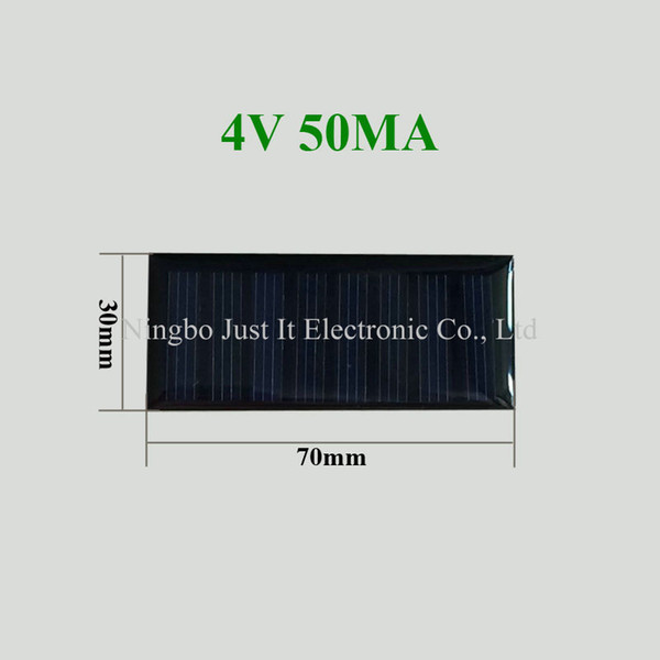 300pcs/lot Epoxy Mini Solar Cell 4V 50mA 70*30mm