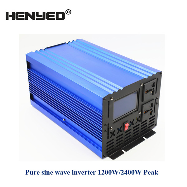 1200W Pure Sinewave Power Inverter continous power 2400W peak power dc 12V ac 220V 50hz Large fan cooling