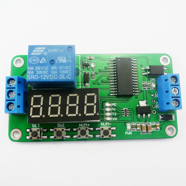 DC 12V DC Multifunction Self-lock Relay PLC Cycle Timer Module Delay Time Switch