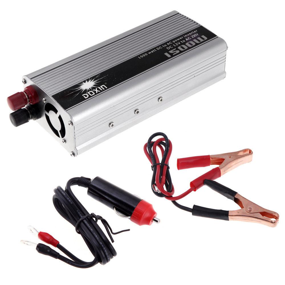 1500W 12V DC to AC 230V Car Auto Vehicle Power Inverter Adapter Converter New