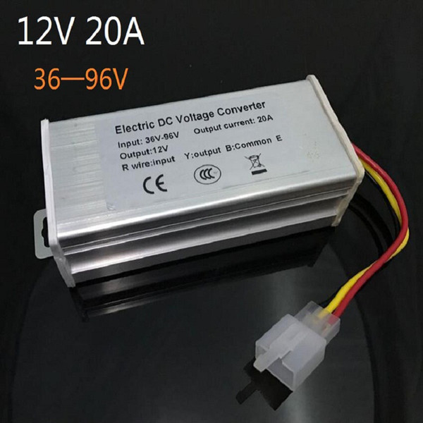 Converter Adapter to Voltage Transformer DC 96V 72V 64V 60V 48V TO 12V 20A