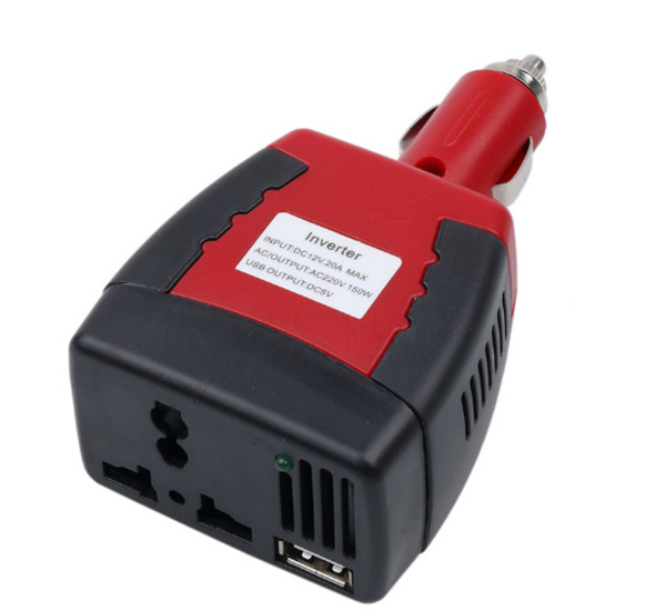 New cigarette lighter Power Supply convertor 150W 12V DC to 220V AC Car Power Inverter Adapter with USB Charger Port