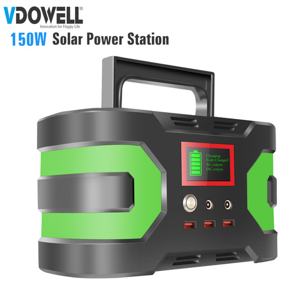 150W 220/110V solar generator inverter mobile Portable Power Supply with Lithium battery with DC/AC/USB output for Camping Travel Fishing