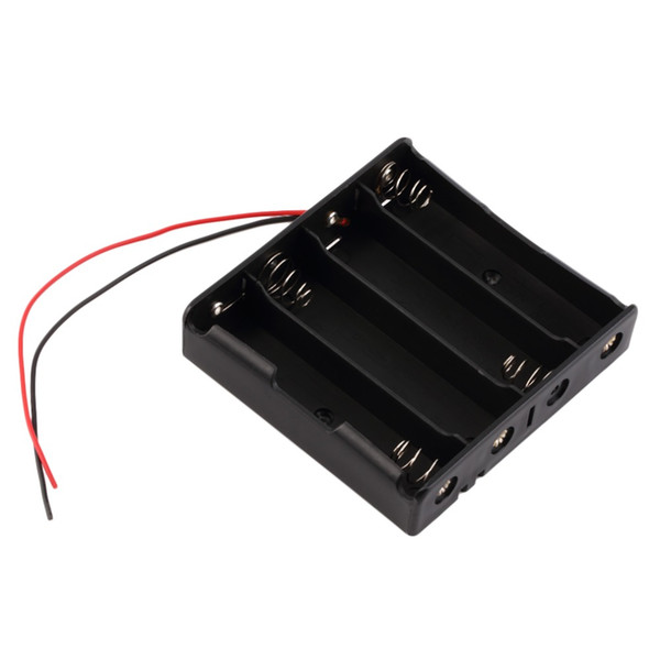 18650 Battery Storage Case Plastic Storage Box Holder With Wire Leads For 4 x 18650 3.7V Batteries for Soldering Connecting NEW