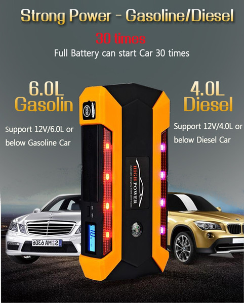 Portable Car Jump Starter Power Bank 12V Car Battery Charger 600A Peak 6.0L Diesel Multifunction Auto Emergency Booster 4 USB LED Strobe SOS